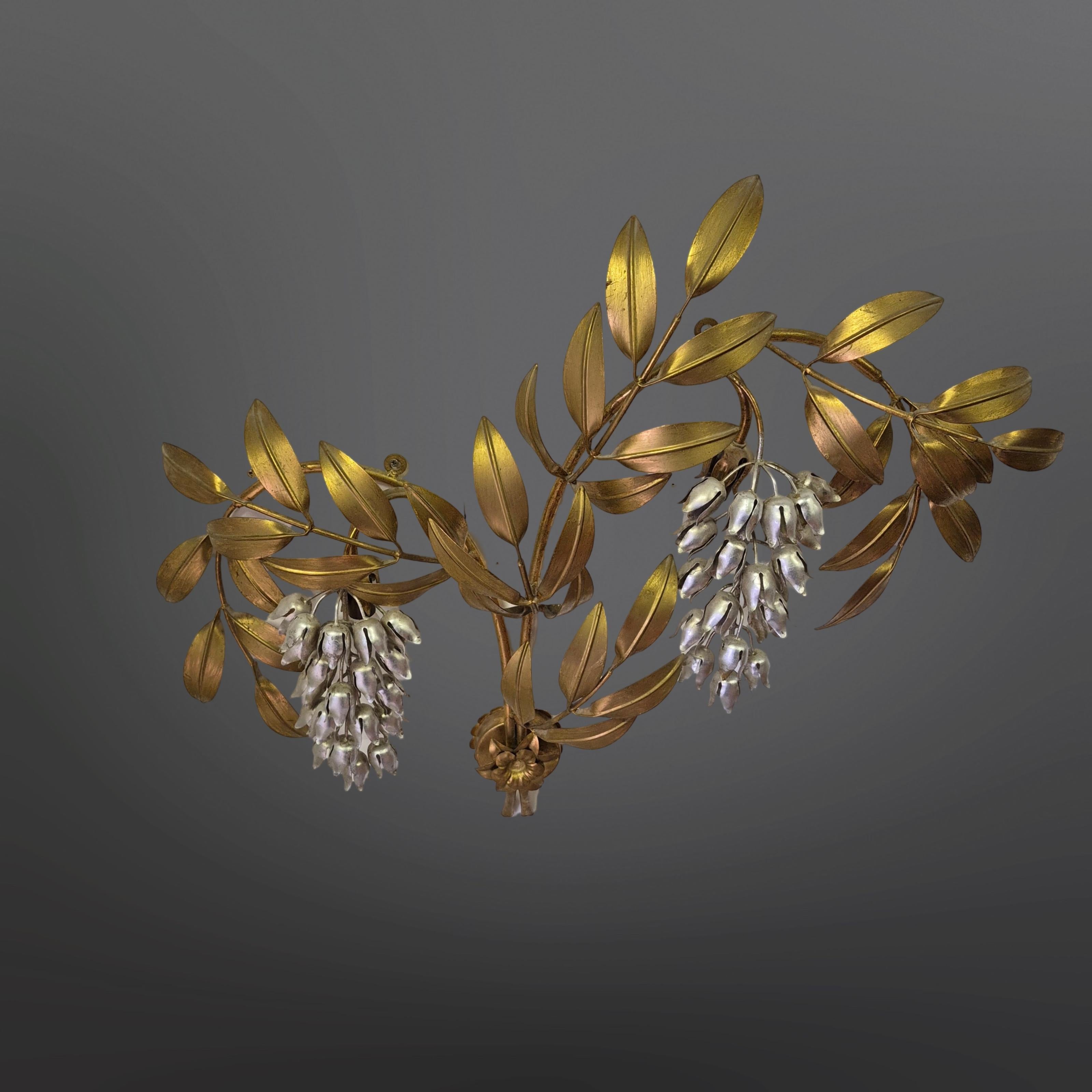 Gran aplique Wisteria de Hans Kögl, Alemania Años 70 en venta 1