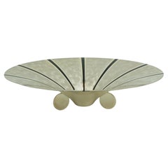 grand WMF Ikora art déco BOWL argenté métal stripe decor 1930s 1940s