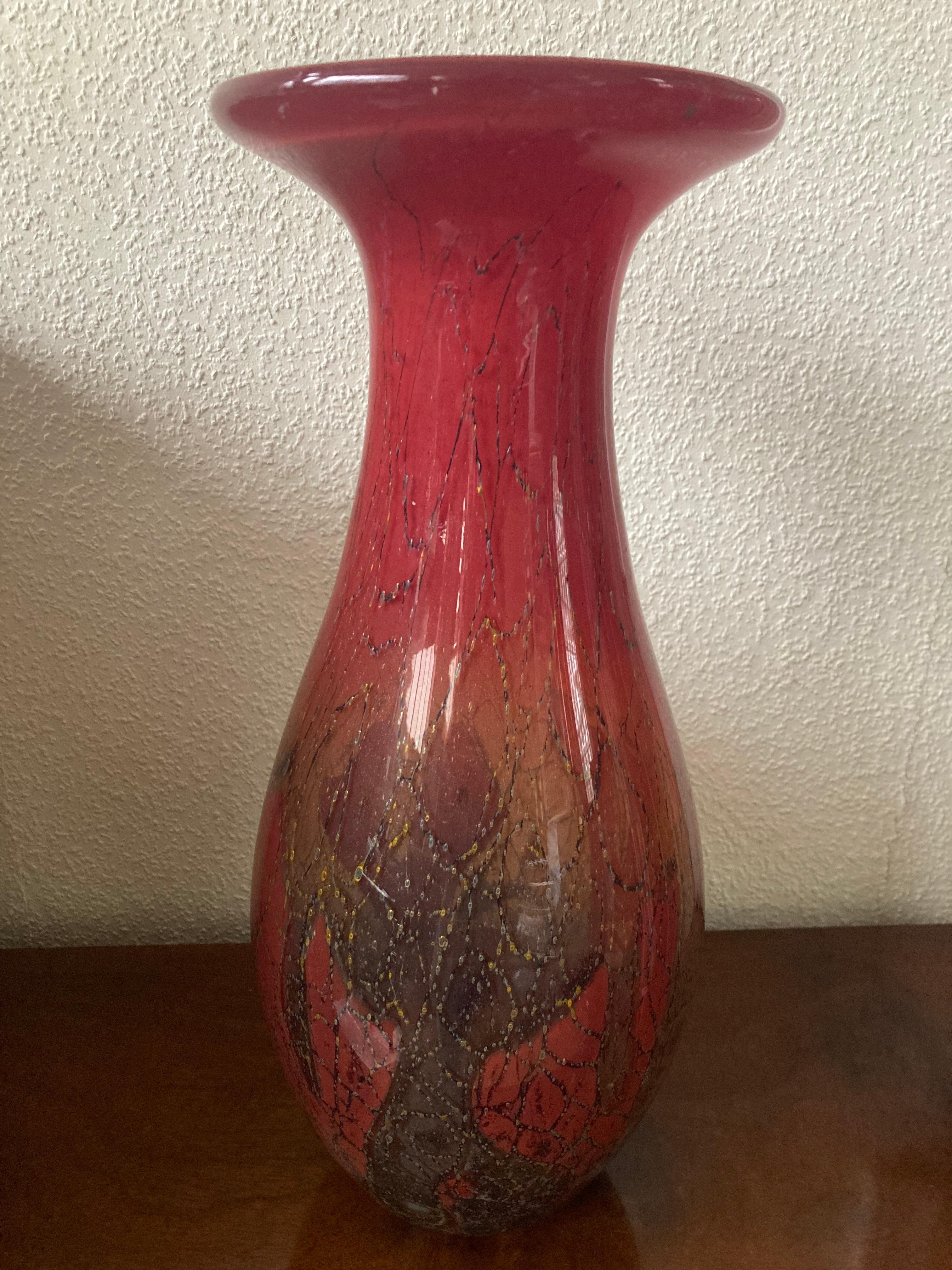 Large WMF Ikora Glass vase by Karl Wiedmann. 1930s. Germany. For Sale 3