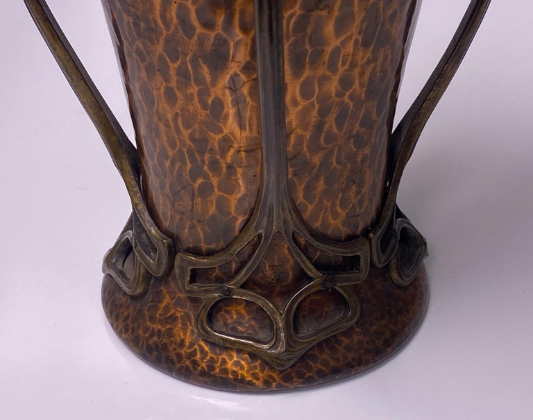 Early 20th Century Large WMF Jugendstil Art Nouveau Copper Vase C.1900