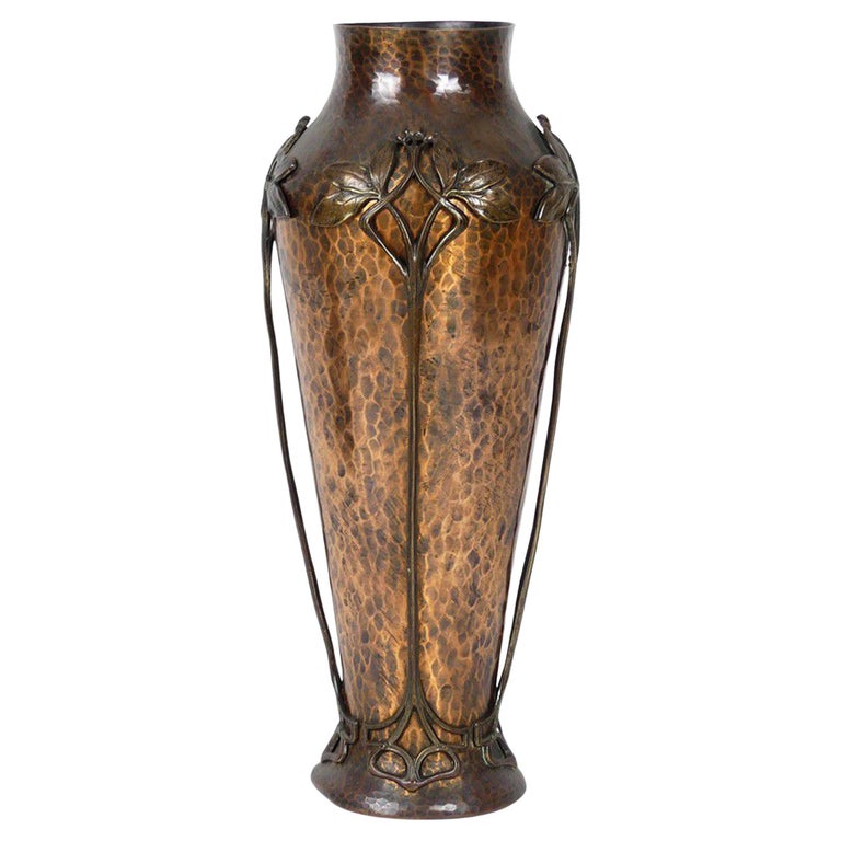 Large WMF Jugendstil Art Nouveau Copper Vase C.1900