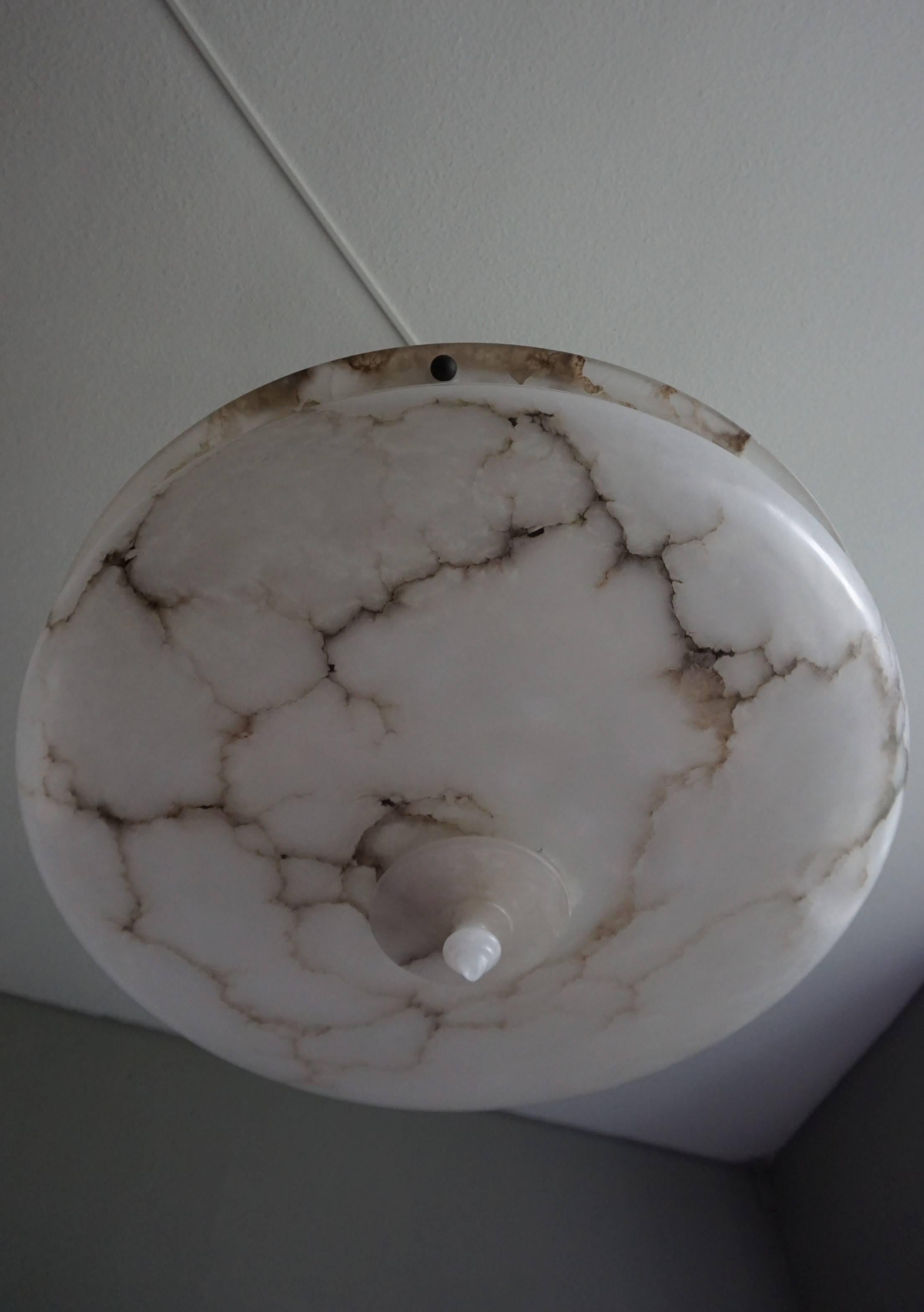 Extra Large & Wonderful Shape Alabaster Pendant with Stunning Luster Like Glaze 9