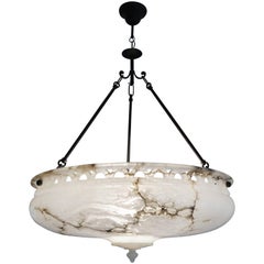 Extra Large & Wonderful Shape Alabaster Pendant with Stunning Luster Like Glaze