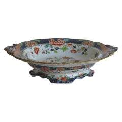 The Pedestal Bowl by Wood & Brownfield Ironstone large diameter Ptn 328, circa 1845