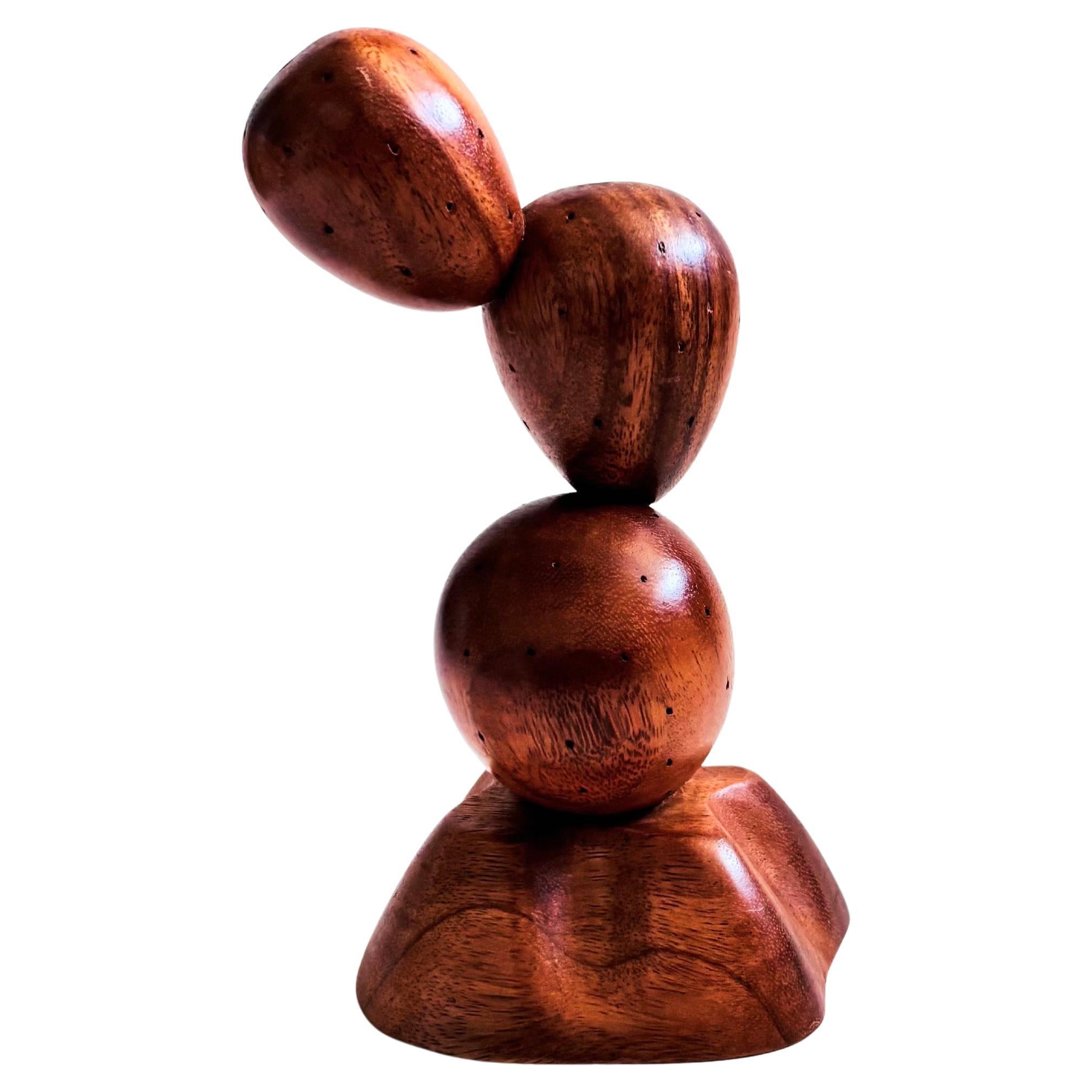 Large Wood Cactus Toothpick Holder