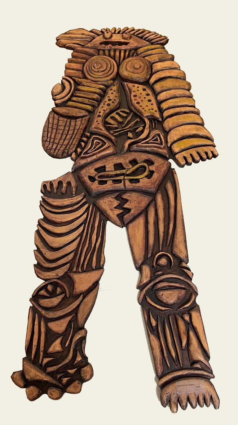 Large Wood Sculpture Wall Hanging at 1stDibs