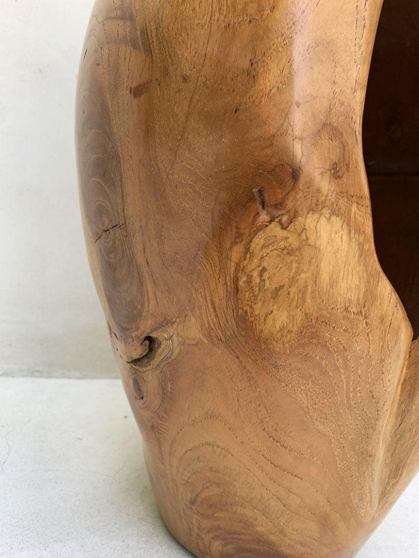 American Large Wood Vase/Sculpture
