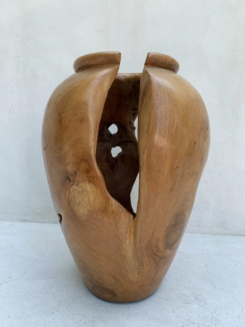 Large Wood Vase/Sculpture In Good Condition In Los Angeles, CA