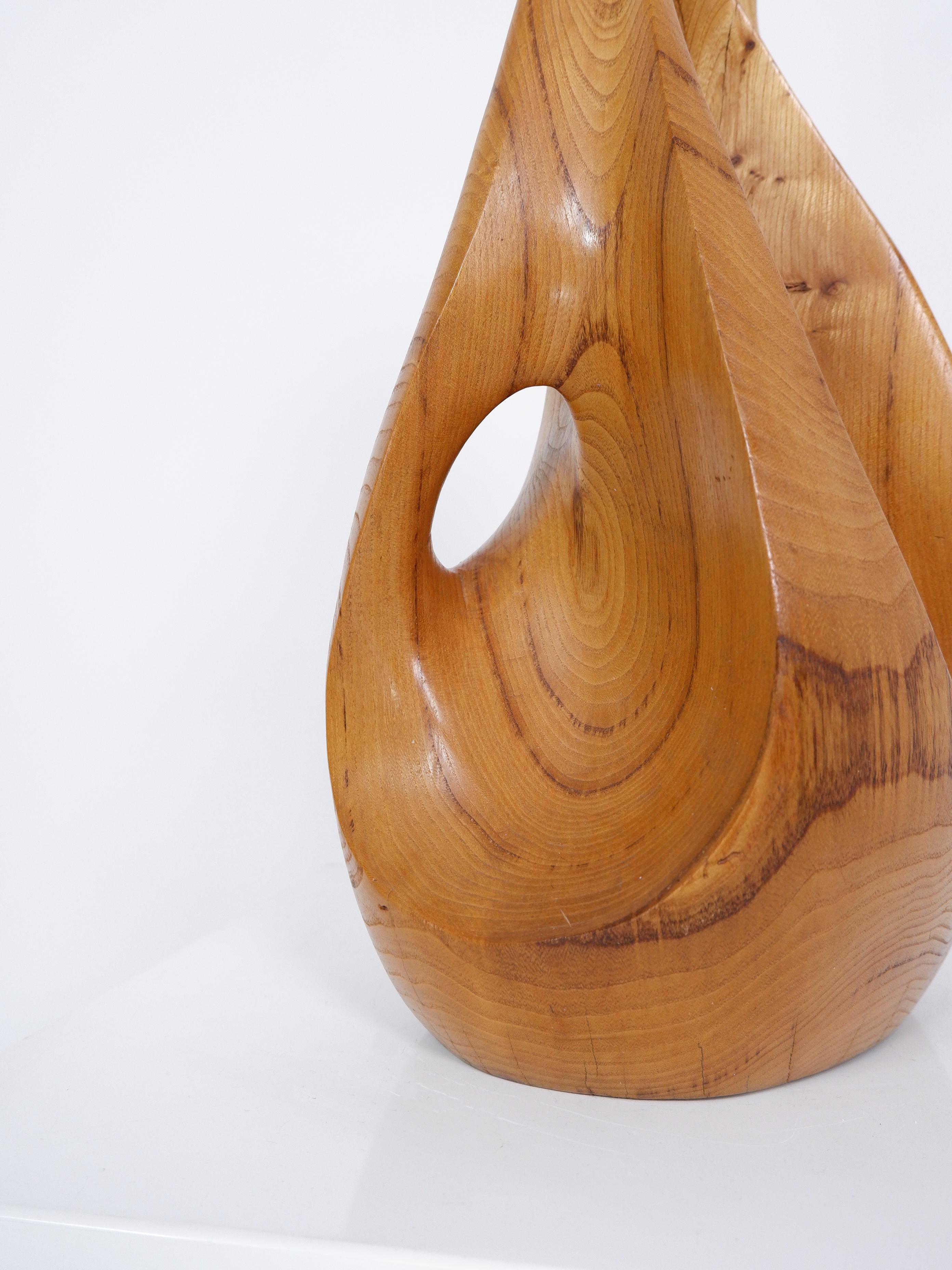20th Century Large Wooden Abstract Sculpture, C.1970 For Sale