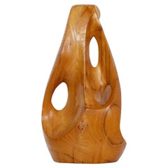 Large Wooden Abstract Sculpture, C.1970