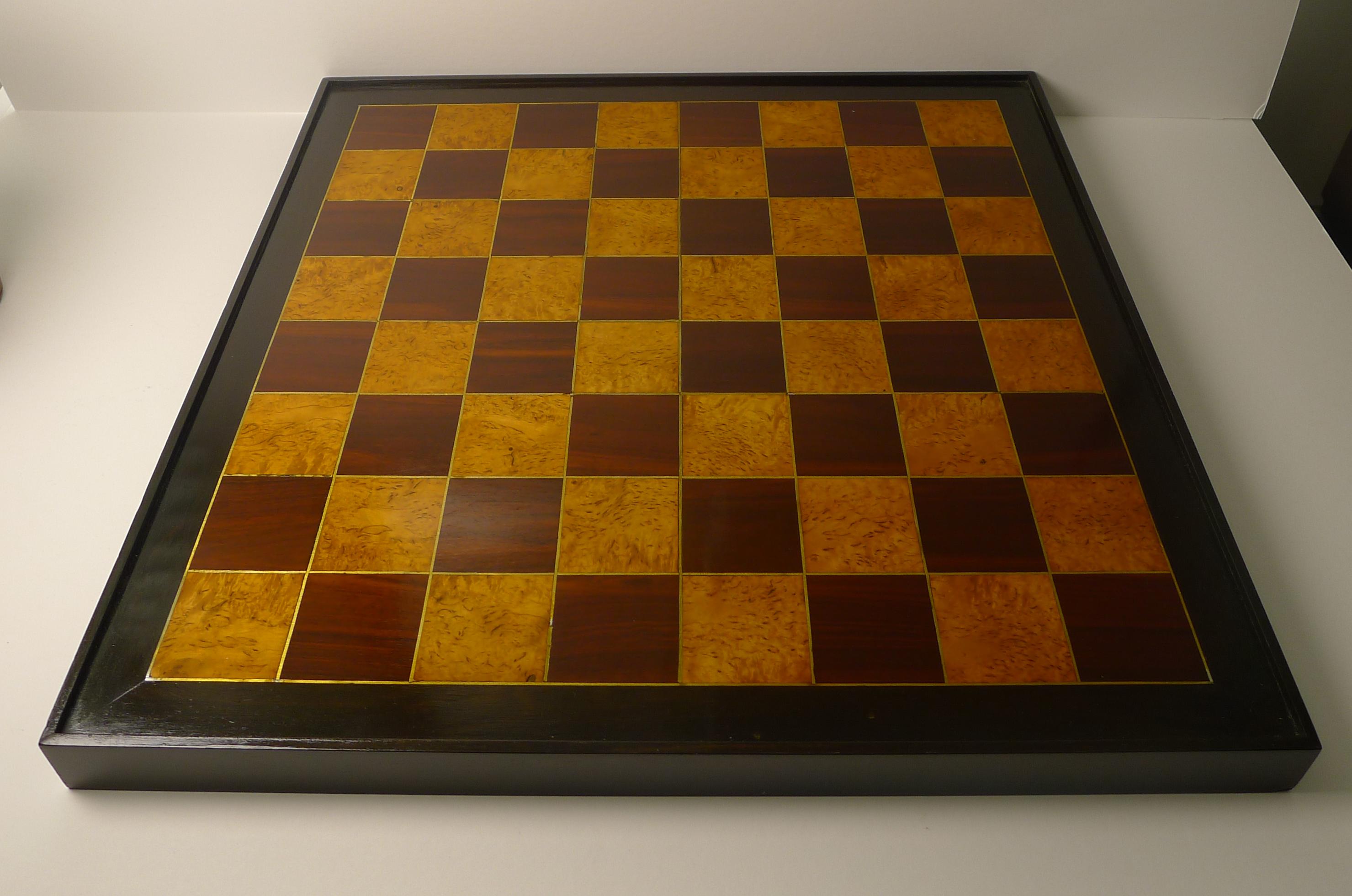 Large Wooden Chess Board, C.1890 In Good Condition In Bath, GB