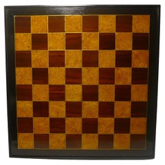 Grand panneau d'échecs en bois, vers 1890