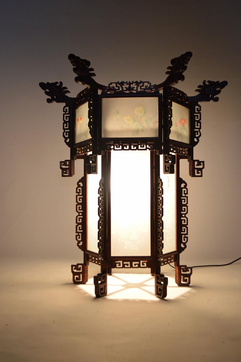 Large Wooden Chinese Lantern with Dragons and Painted Glass, circa 1900 For  Sale at 1stDibs | vintage chinese lantern, chinese lantern for sale, dragon  hand lantern, image size:768x1155