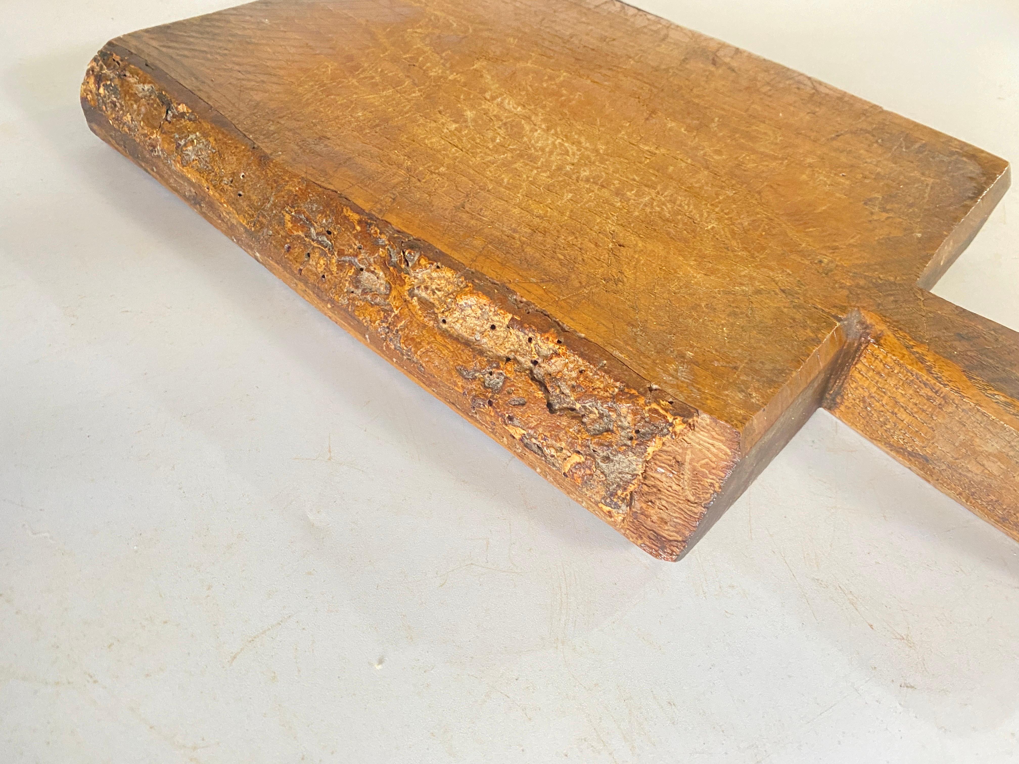 20th Century Large Wooden Chopping or Cutting Board Old Patina, Brown Color France 20th  For Sale