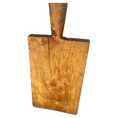 Grande planche à découper en bois Vieille Patina, Couleur Brown France 20ème 