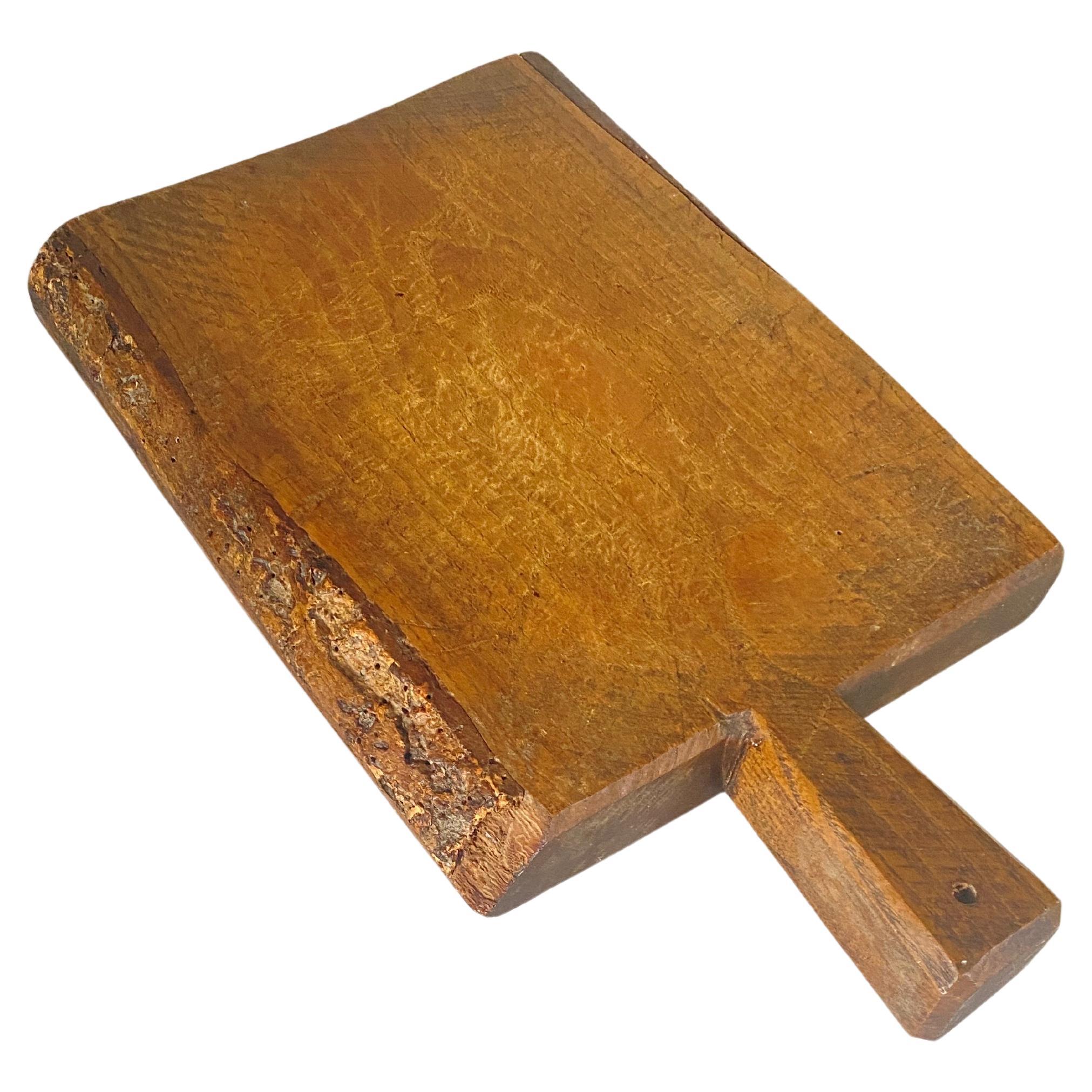 Large Wooden Chopping or Cutting Board Old Patina, Brown Color France 20th 