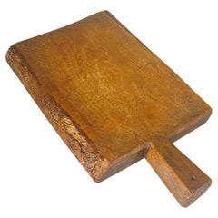 Vintage Large Wooden Chopping or Cutting Board Old Patina, Brown Color France 20th 