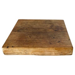 Large Wooden Chopping or Cutting Board Old Patina, Brown Color France 20th 
