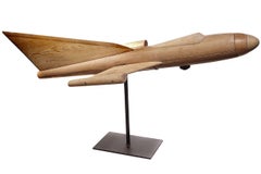 Large Wooden Cutaway Teaching Model of Jet Plane