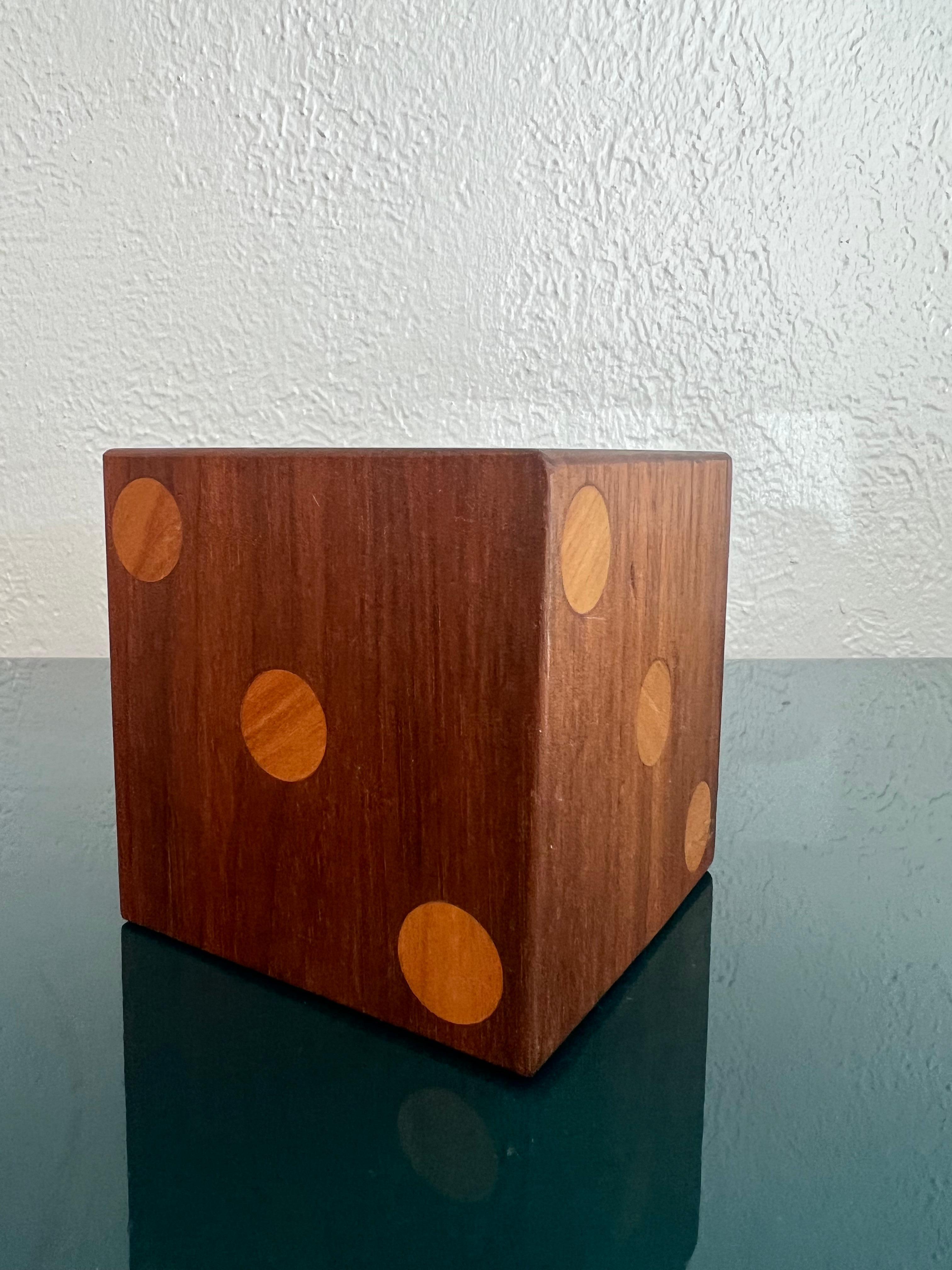 Large Wooden Dice- A Pair  For Sale 1