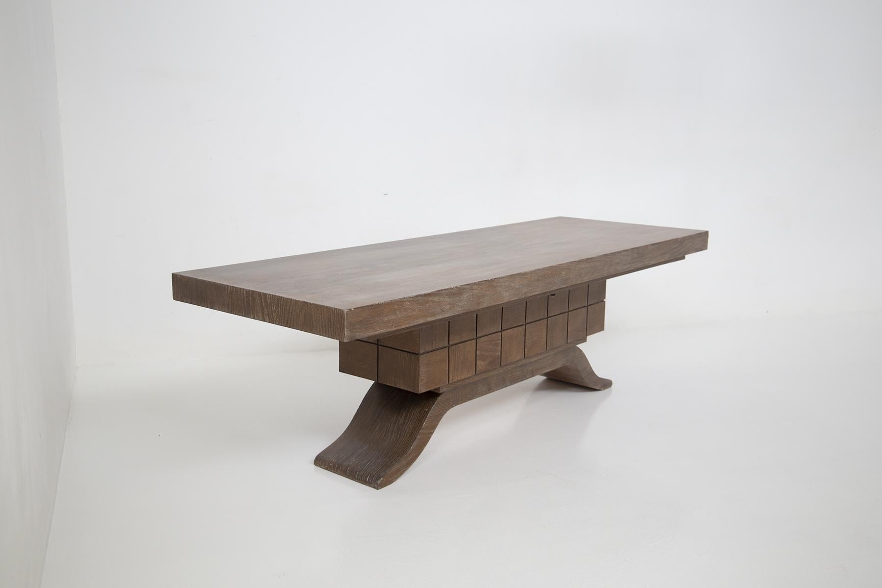 Large Wooden Dining Table Attributed to Guglielmo Ulrich For Sale 2