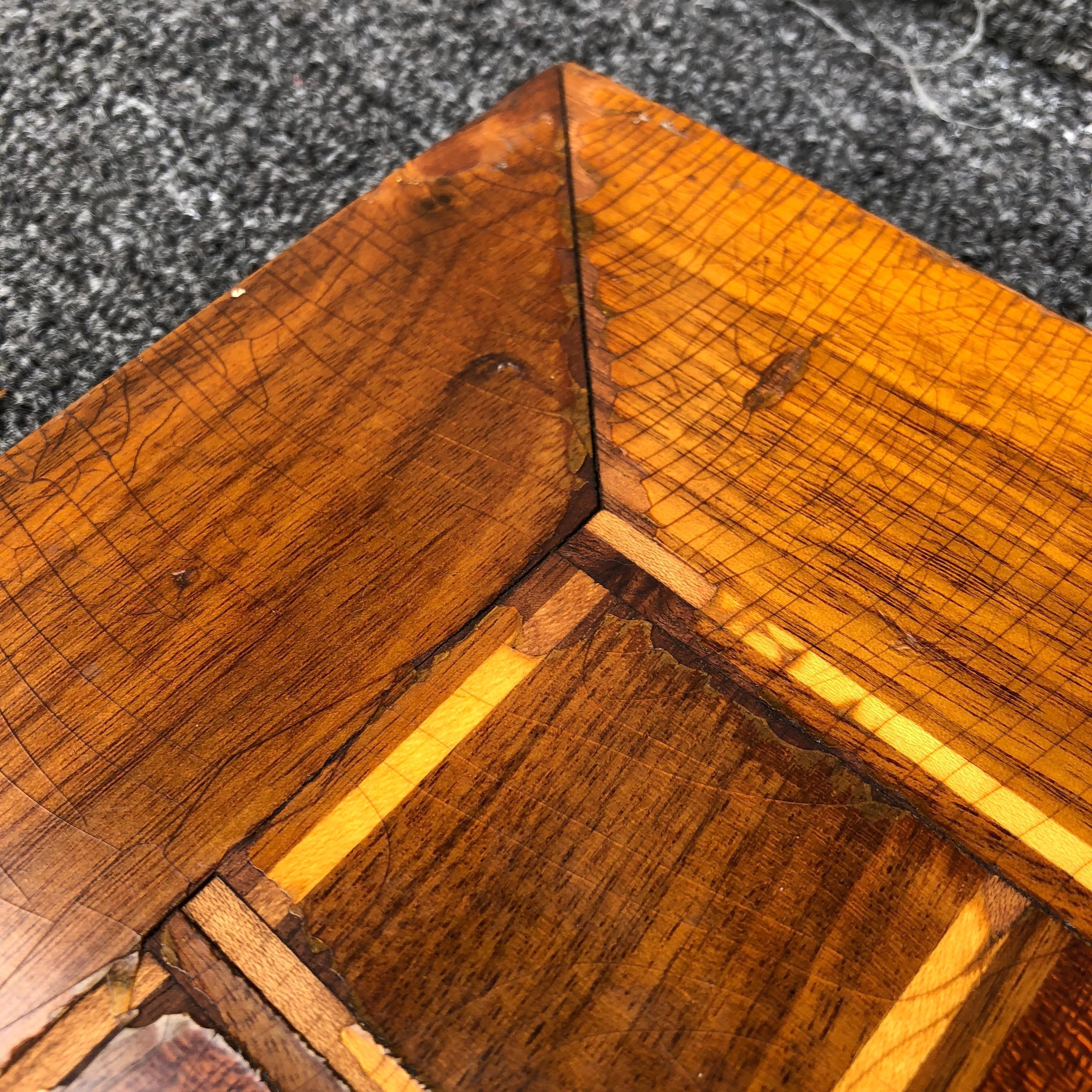 American Large Wooden Folk Art Chess table top or Checkers Game Board