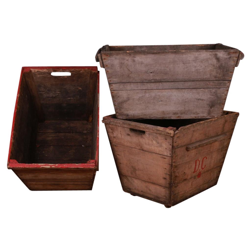 Large Wooden Grape Bins For Sale