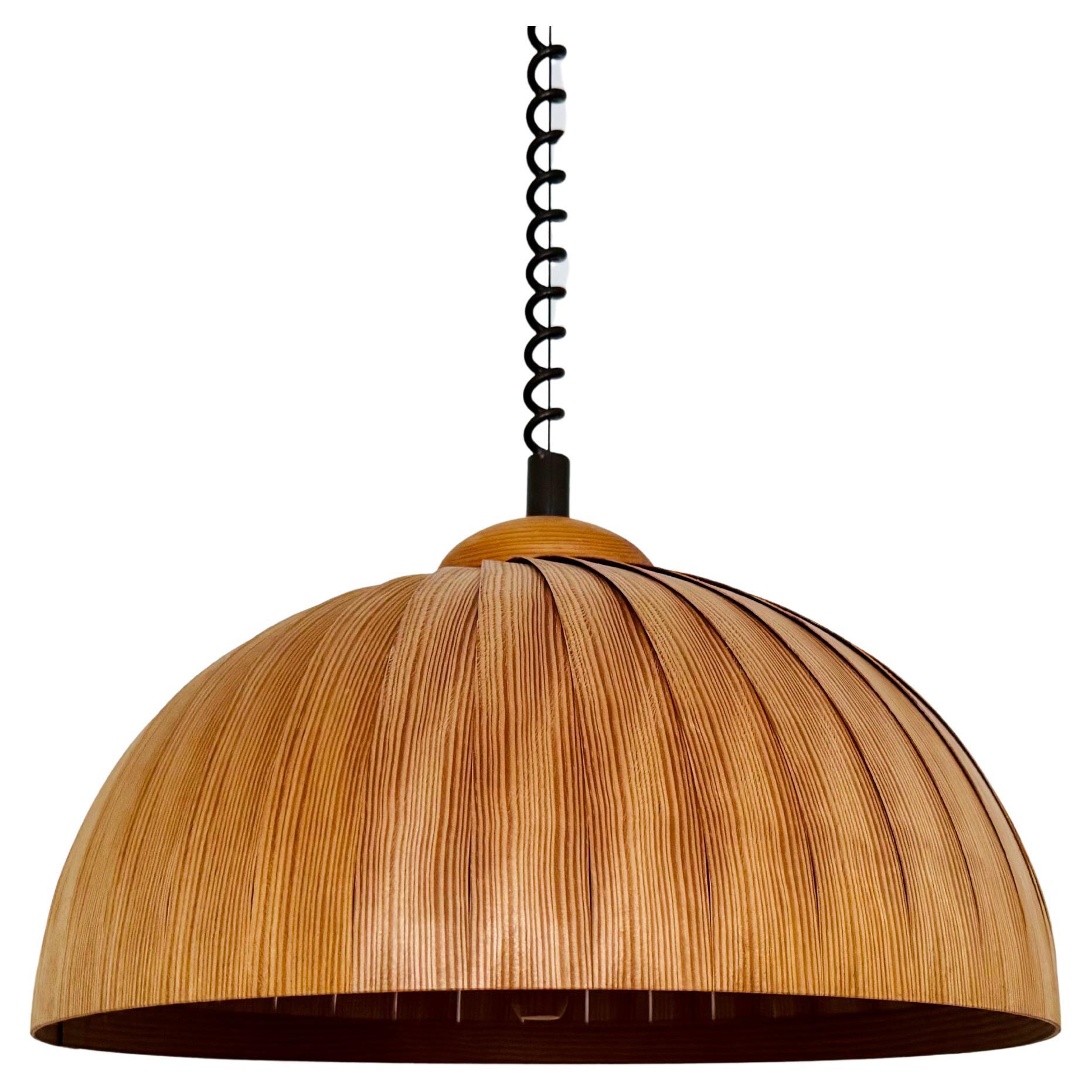 Large Wooden Pendant Lamp