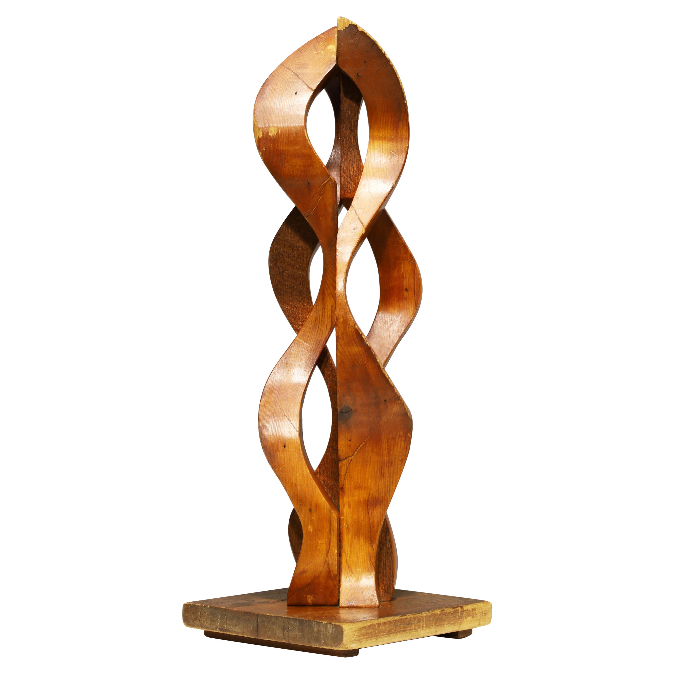 Large Wooden Ribbon Sculpture