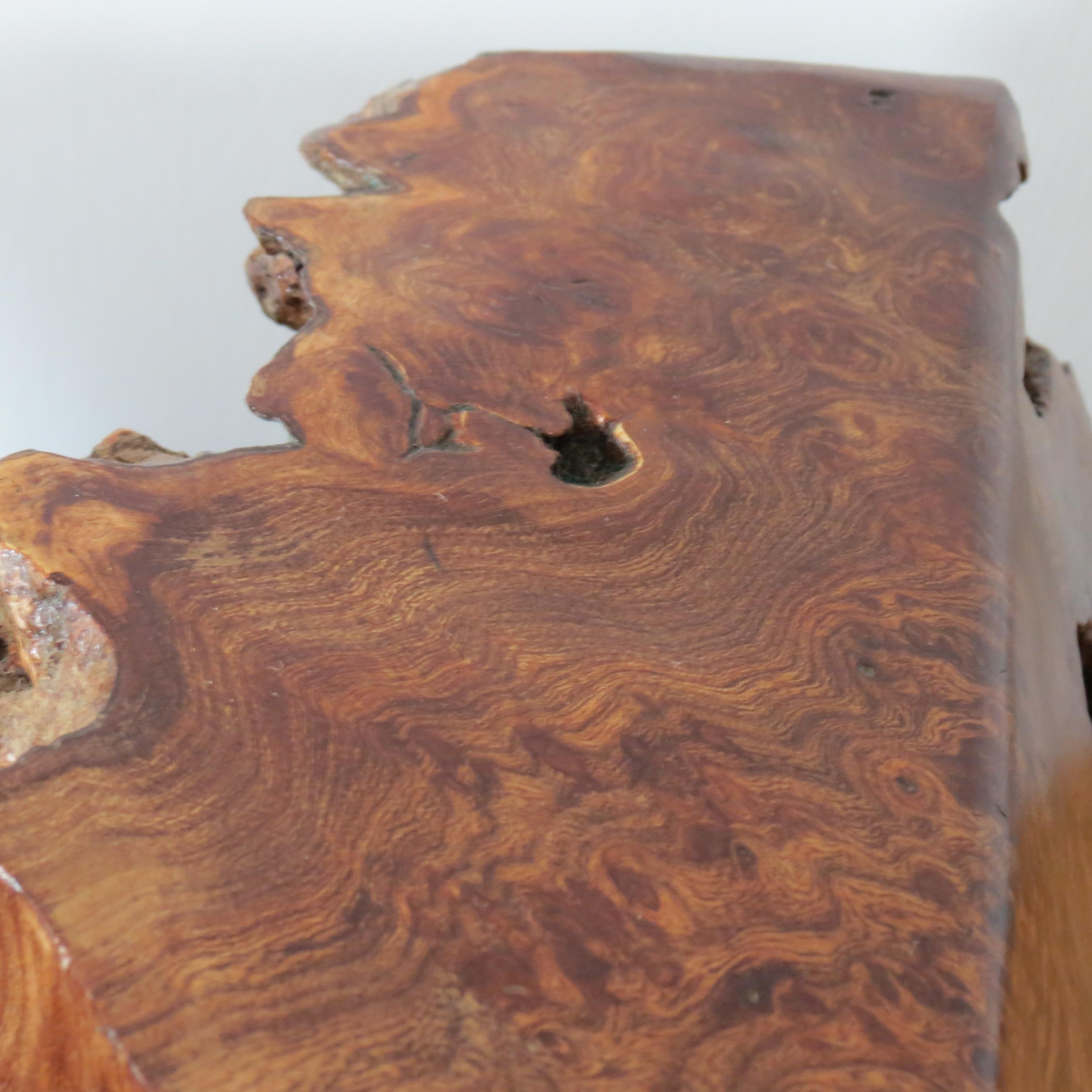 Large Wooden Sculptural Bowl Welsh Burr Elm Handmade 3