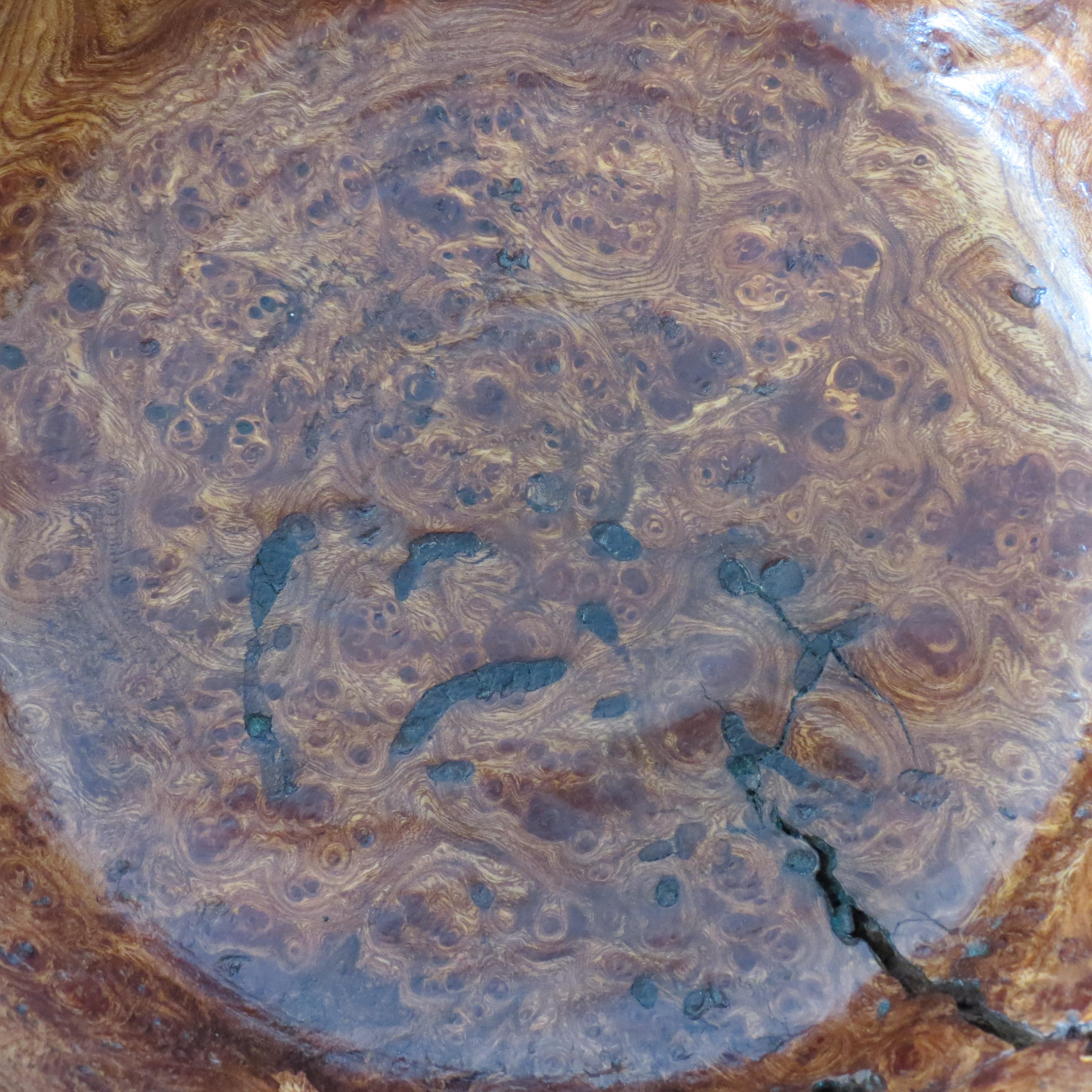 Large Wooden Sculptural Bowl Welsh Burr Elm Handmade 4