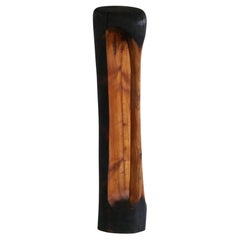 Grande scultura in legno "Black Elegance" di Ole Wettergren, Danimarca, anni '90