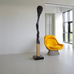 Gran escultura de madera "Cerilla quemada", 1999