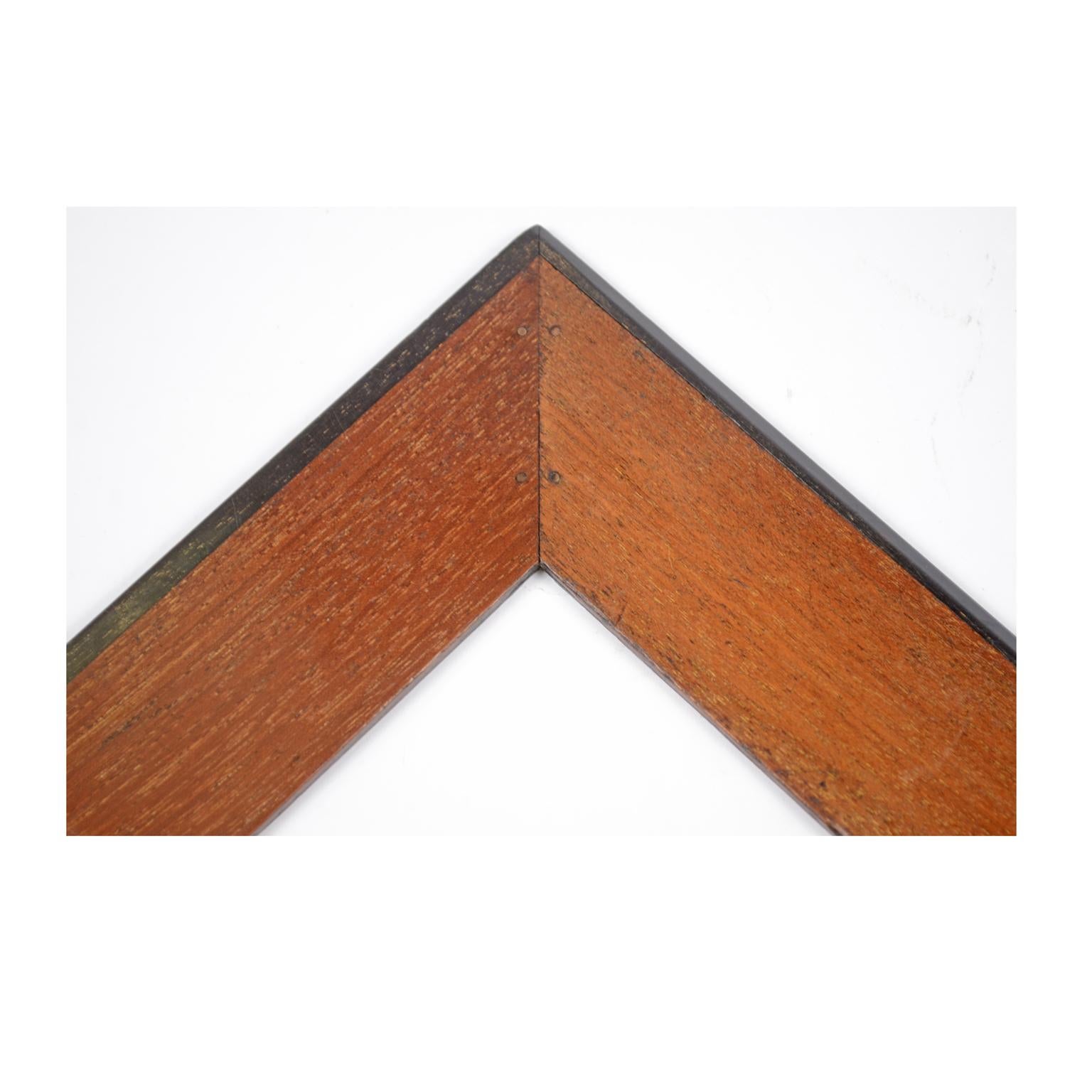 Large Mahogany and Ebony Antique  Square Mid-19th Century signed J.R. Wedlicott For Sale 2