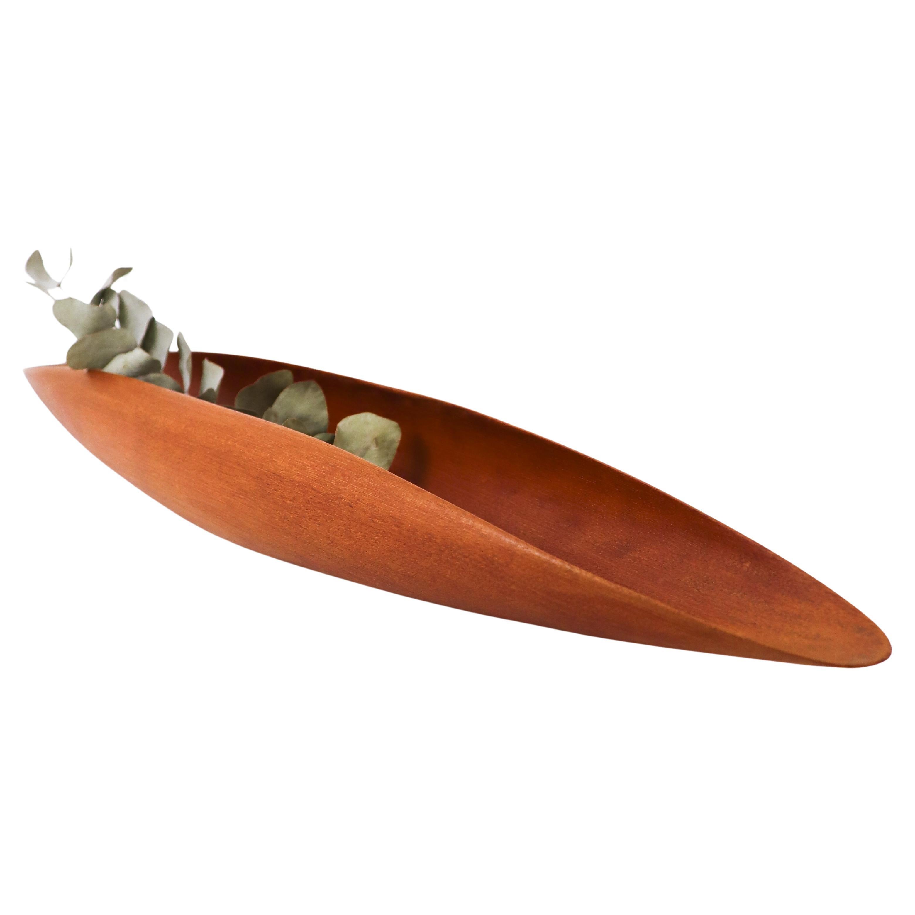 Large Wooden Teak Bowl - Johnny Mattsson - Swedish sculptor - Midcentury Modern For Sale
