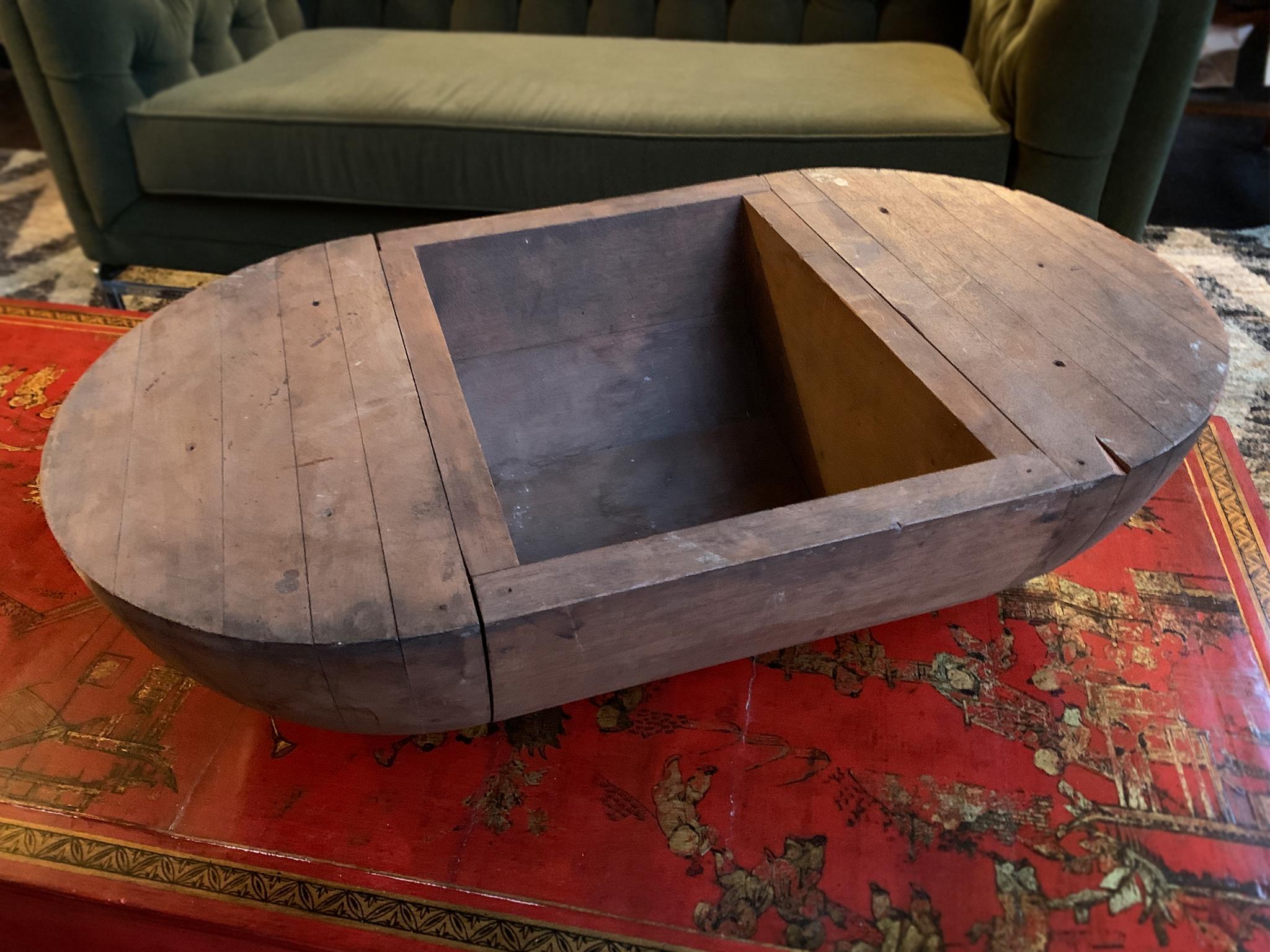 Large Wooden Trencher Bowl 6