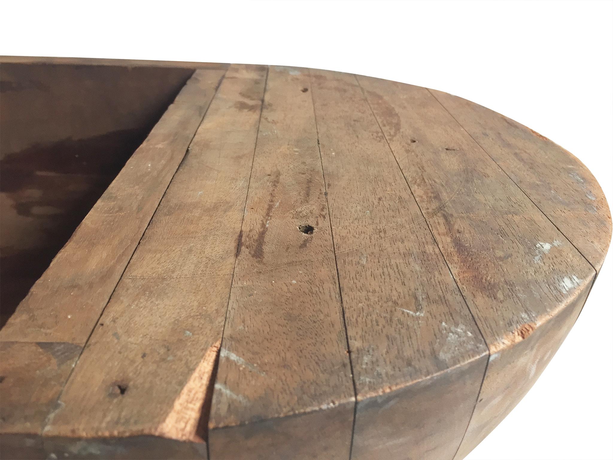 Large Wooden Trencher Bowl 1