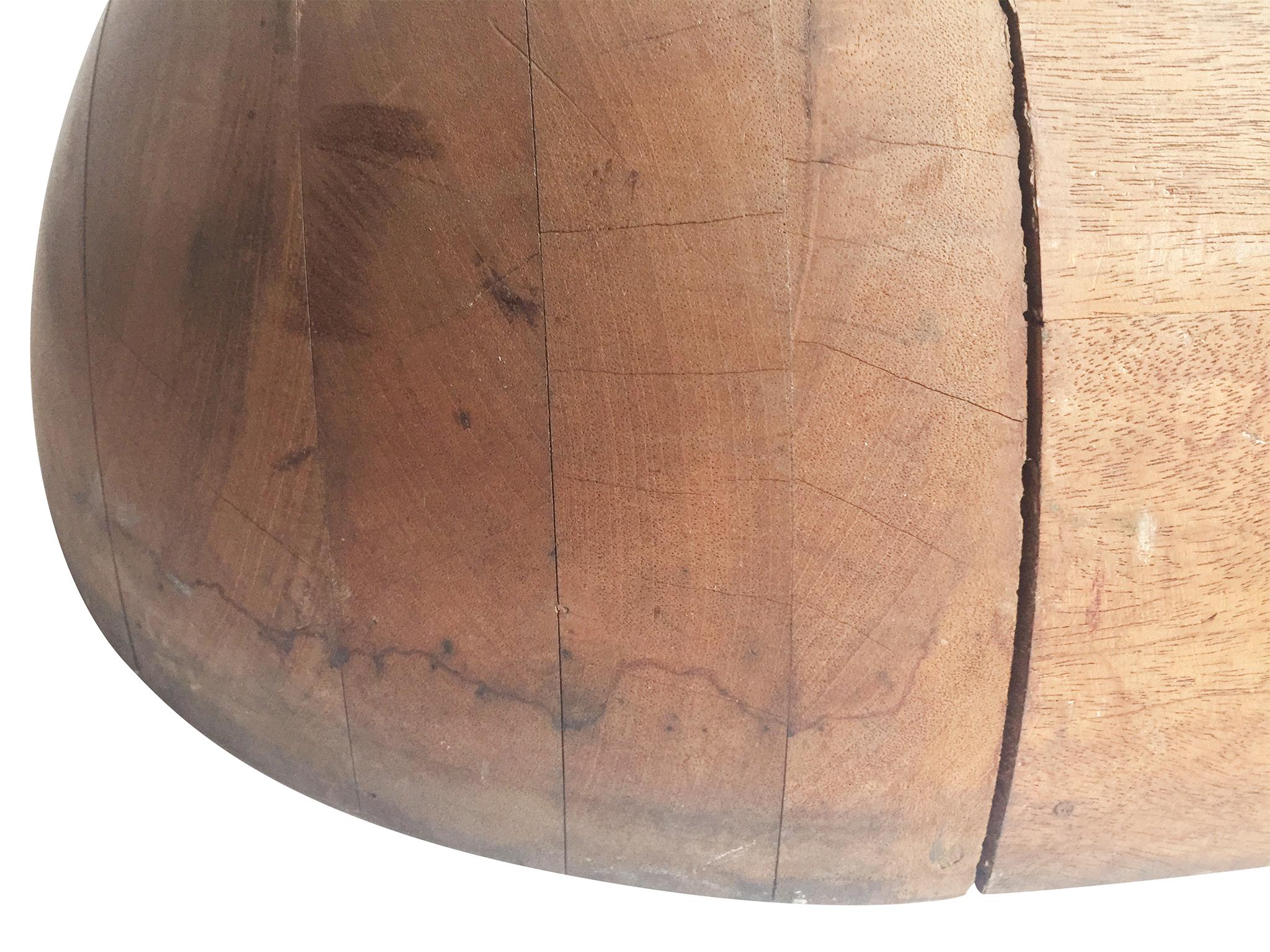 Large Wooden Trencher Bowl 4