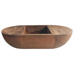 Antique Large Wooden Trencher Bowl