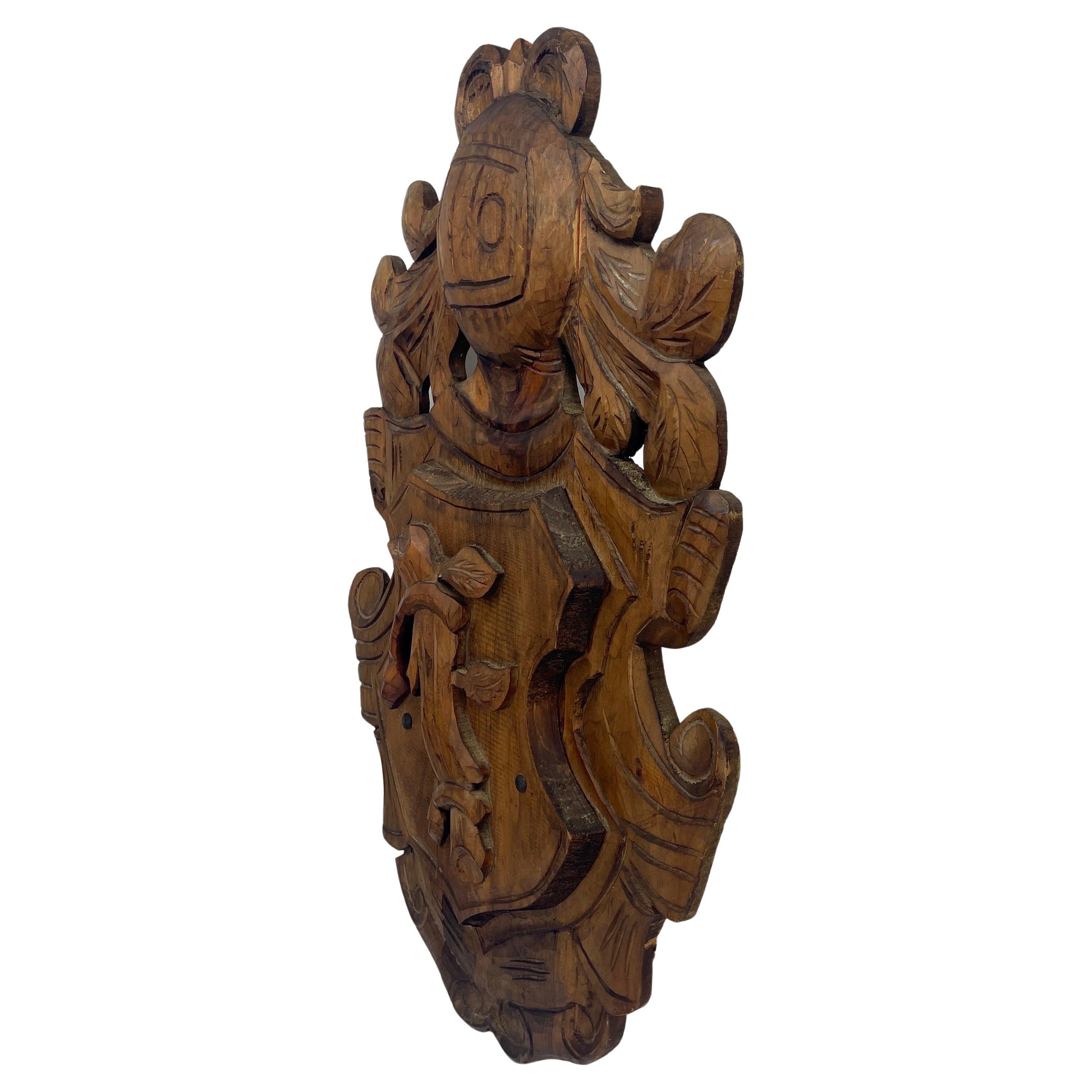 Oak Large Wooden Wall Mounted Code of Arms