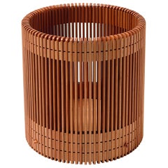 Emanuela Frattini Magnusson Large Wooden Wastepaper Basket for Bottega Ghianda