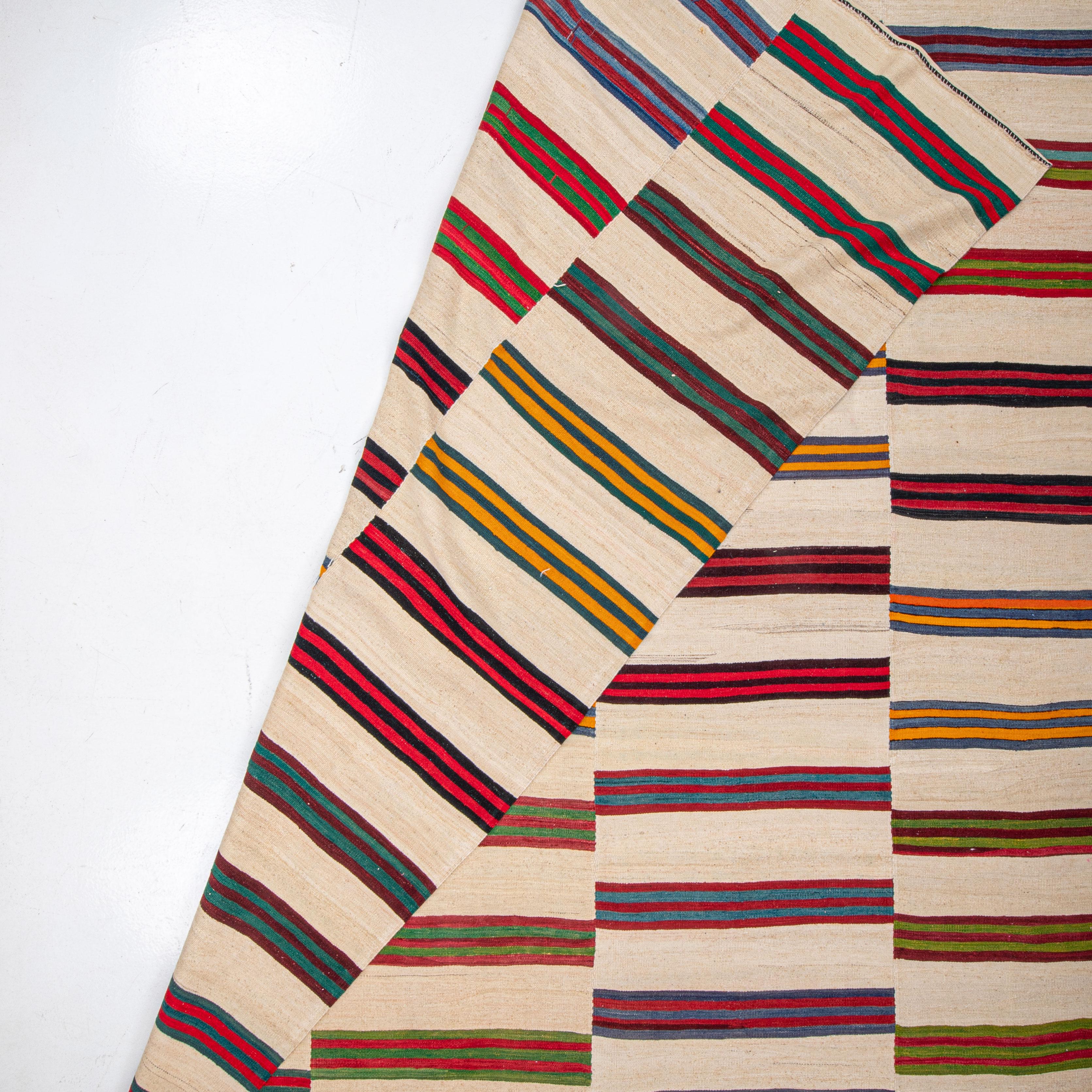 Hand-Woven Large Wool Anatolian Kilim, 1960s/70s For Sale