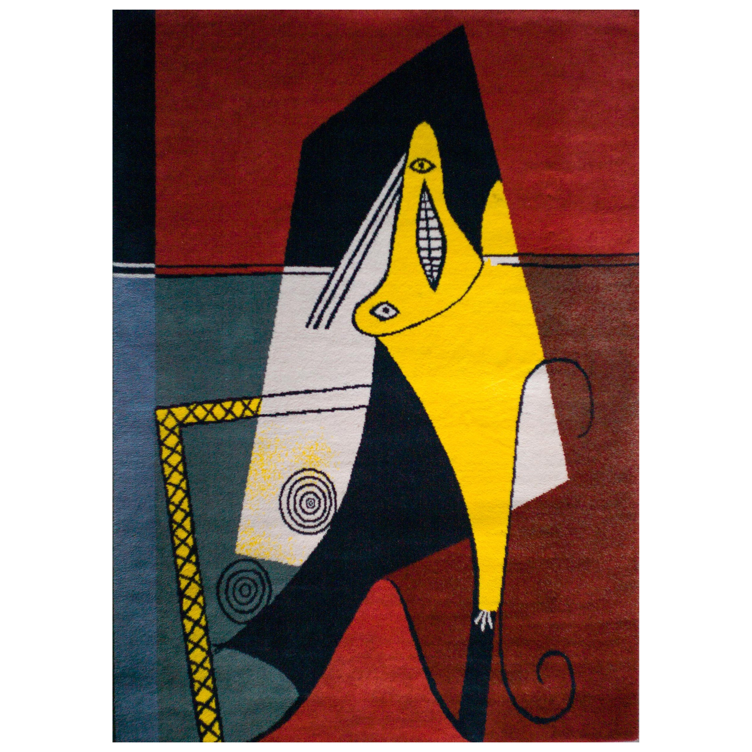 Großer Wollteppich "La Figura" nach Pablo Picasso, limitierte Auflage, 1994