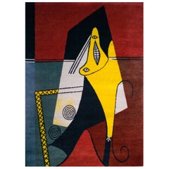 Large Wool “La Figura” Carpet After Pablo Picasso, Limited Edition, 1994