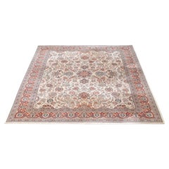 Large Wool Rug with Beige, Brown, Yellow, and Red Tones – 403x298cm