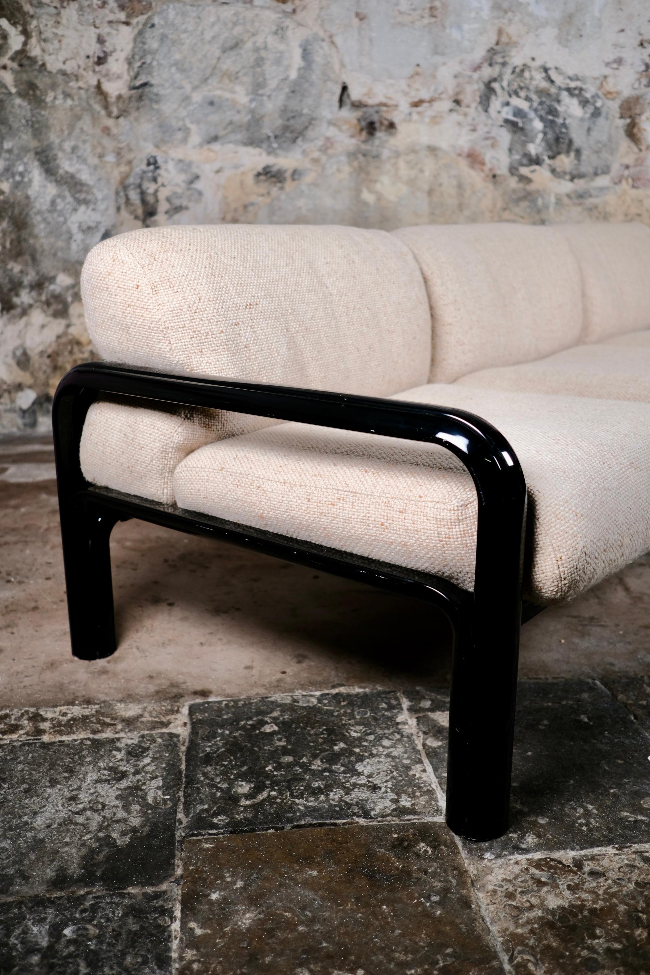 Modern Large wool sofa model 54A by Gae Aulenti for Knoll International, 1970s For Sale