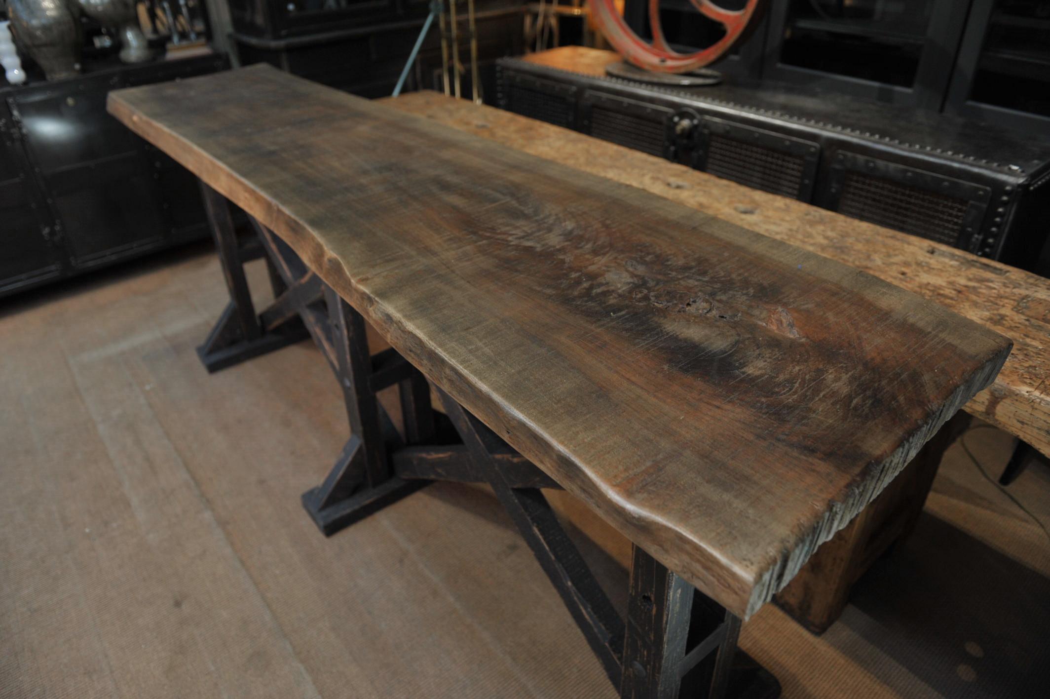 French Large Workshop Console Table or High Table, circa 1930 For Sale