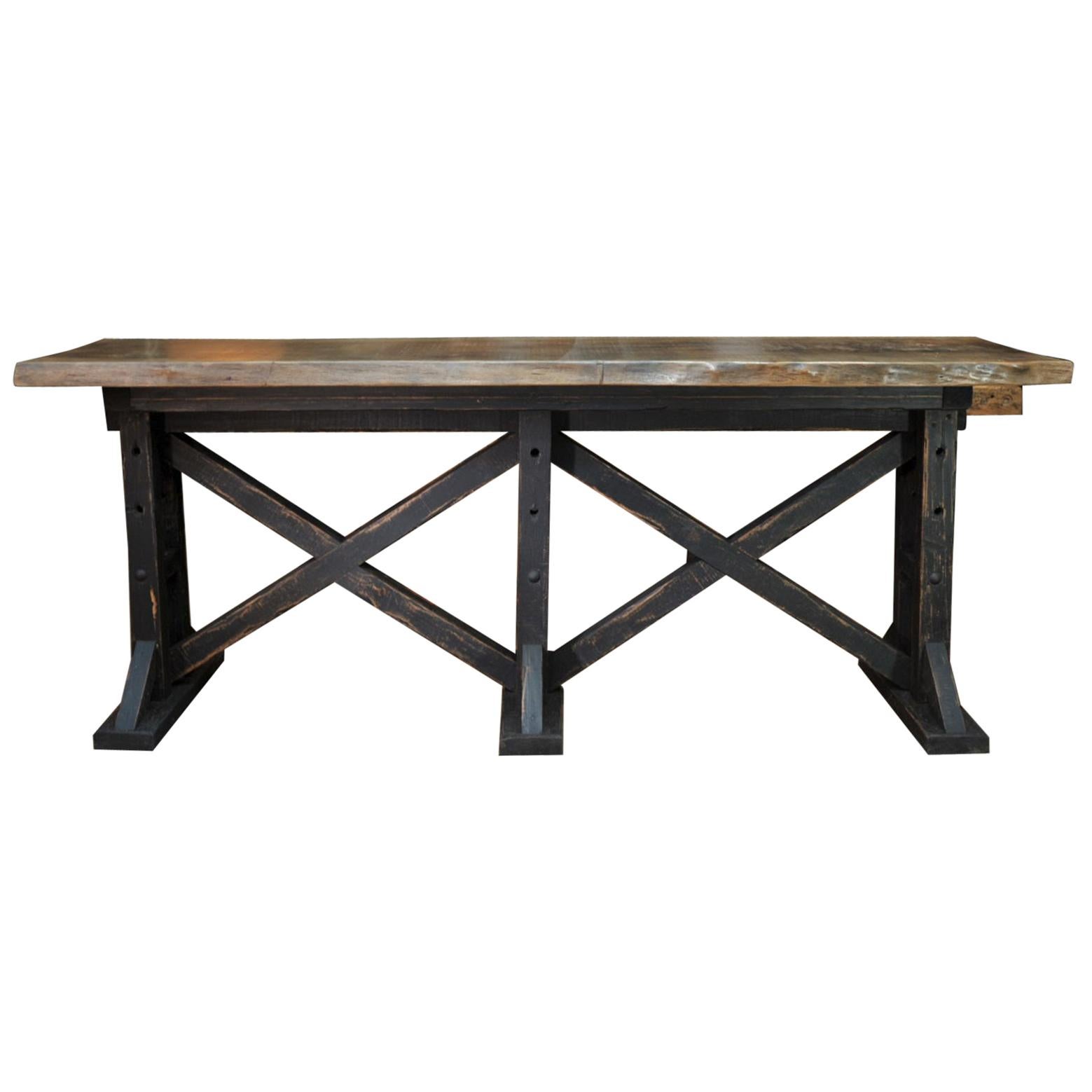 Large Workshop Console Table or High Table, circa 1930 For Sale