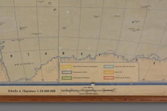 Large World School Map, 1950s