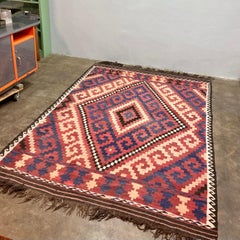 Large Woven Kilim Area Rug